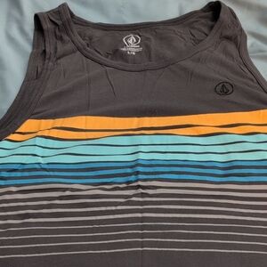 Volcom Multicolor Striped Tank Top Like New Size L